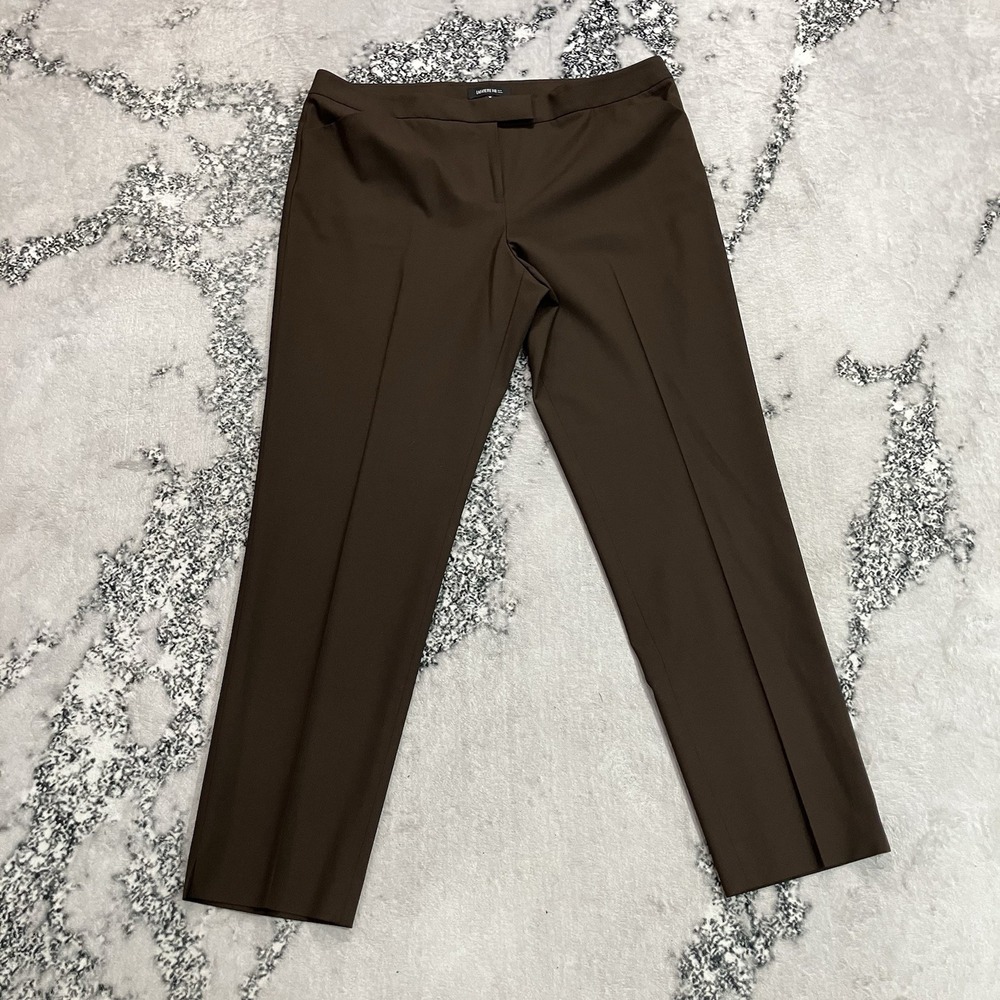 Lafayette 148 New York NWT Brown Straight Leg Dress Pants Womens Size 14